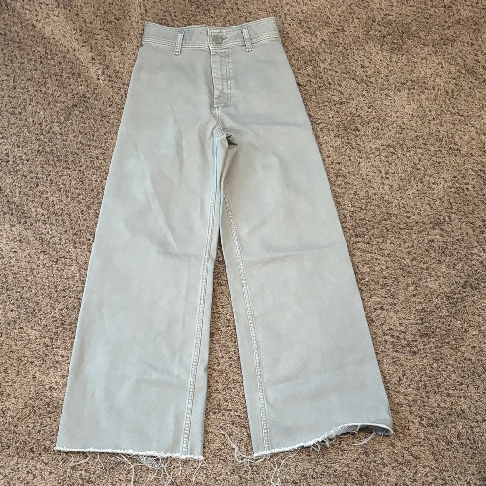ZARA THE HIGH RISE MARINE STRAIGHT JEANS Size 4 - Picture 4 of 7